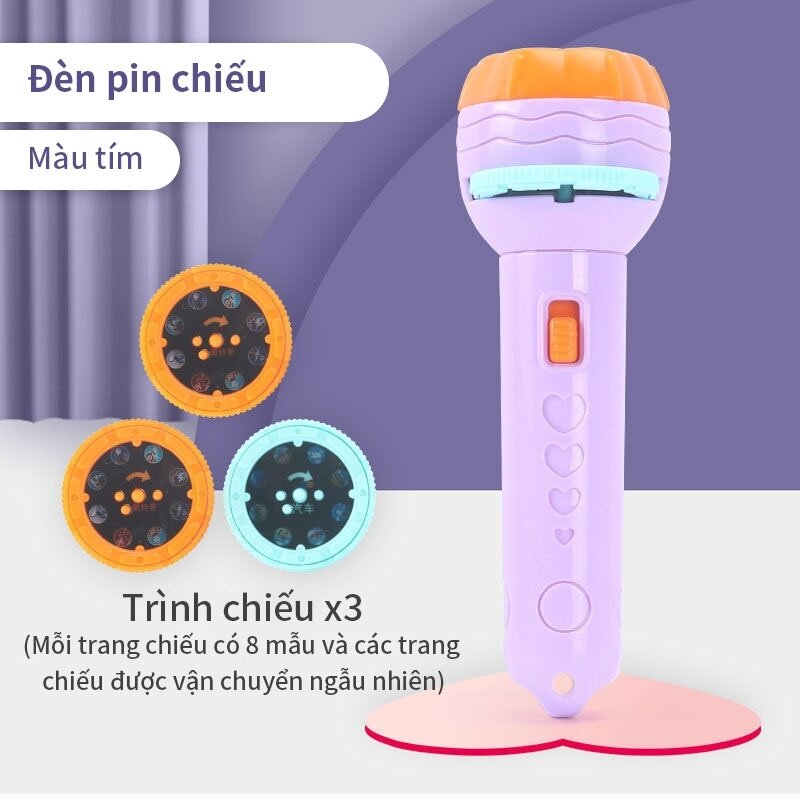 Đồ chơi đèn pin chiếu 80-96 hình bản mới nhất cho bé