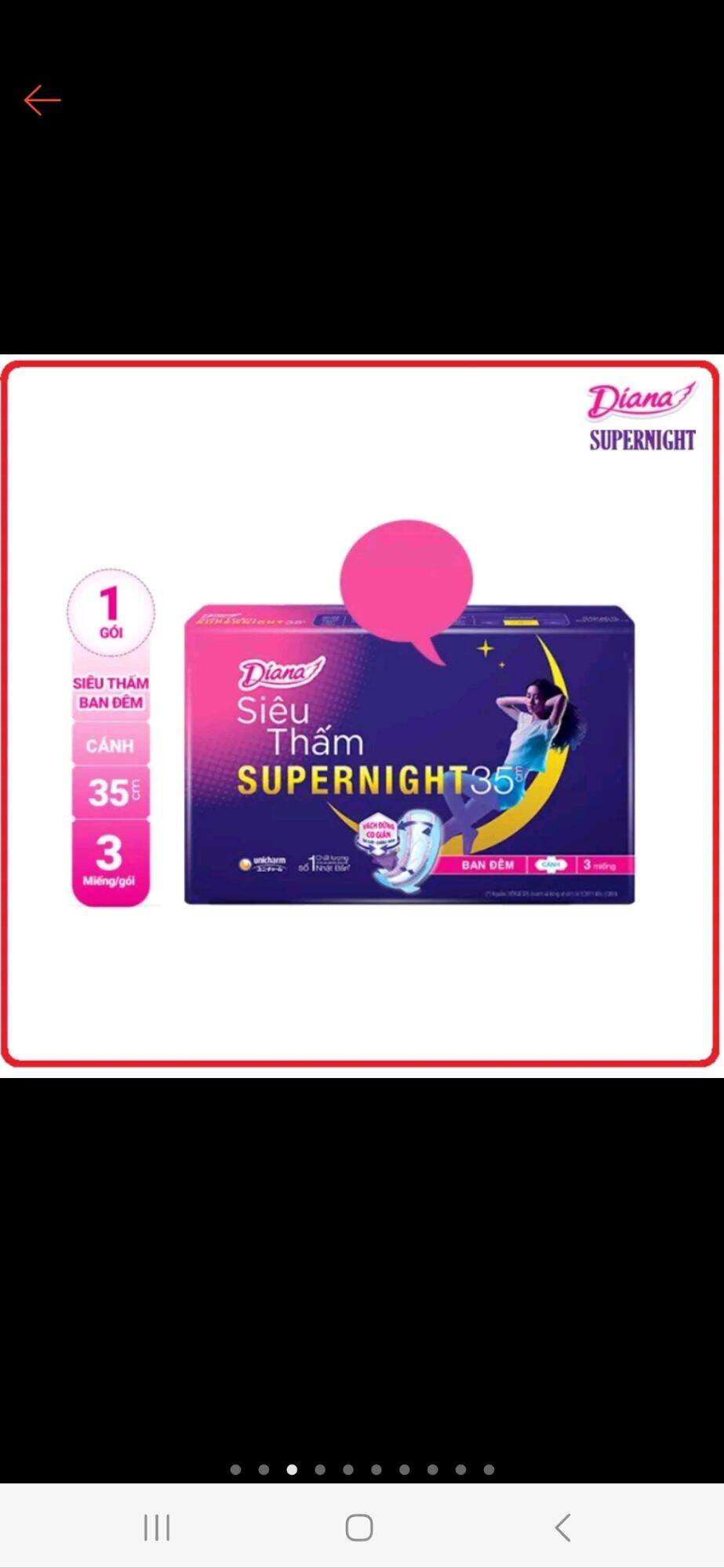 Combo 6 gói băng vệ sinh Diana 35cm ban đêm