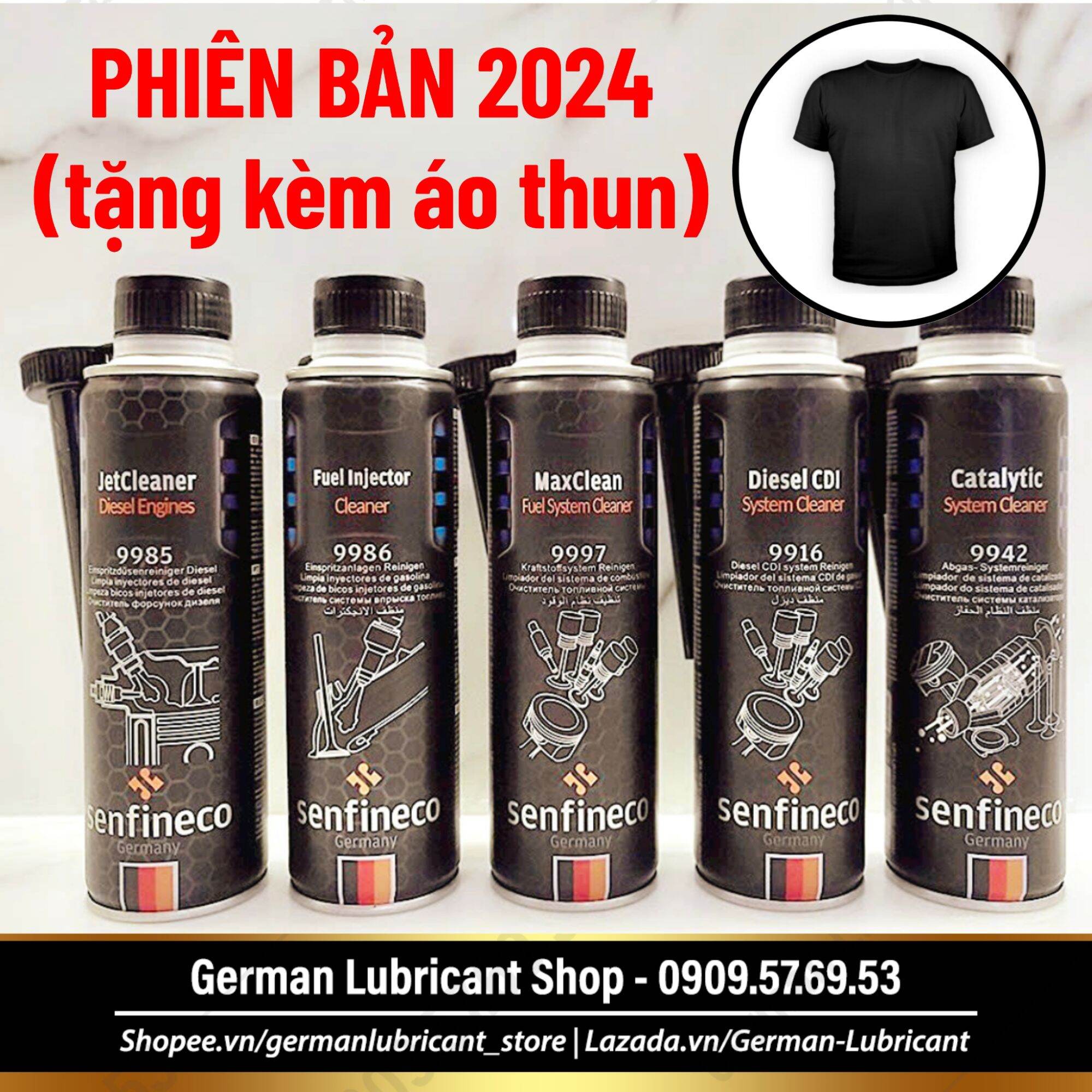 Phiên bản 2024 tặng áo thun - VỆ SINH KIM PHUN BUỒNG ĐỐT 9985/9986/9997/9916 SENFINECO NHẬP KHẨU ĐỨC