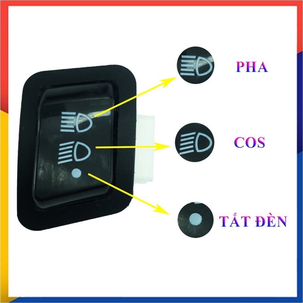 Công tắc đèn xe máy, 3 chế độ - dành cho wave a/ rs110/ rsx - futrure - vision - dễ dàng lắp đặt.