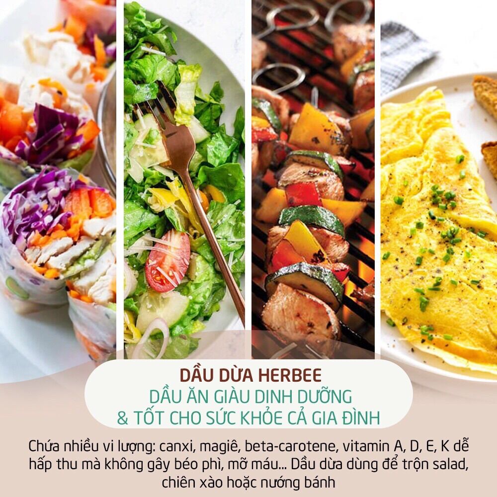 Dầu Dừa Ép Lạnh Tinh Khiết Herbee