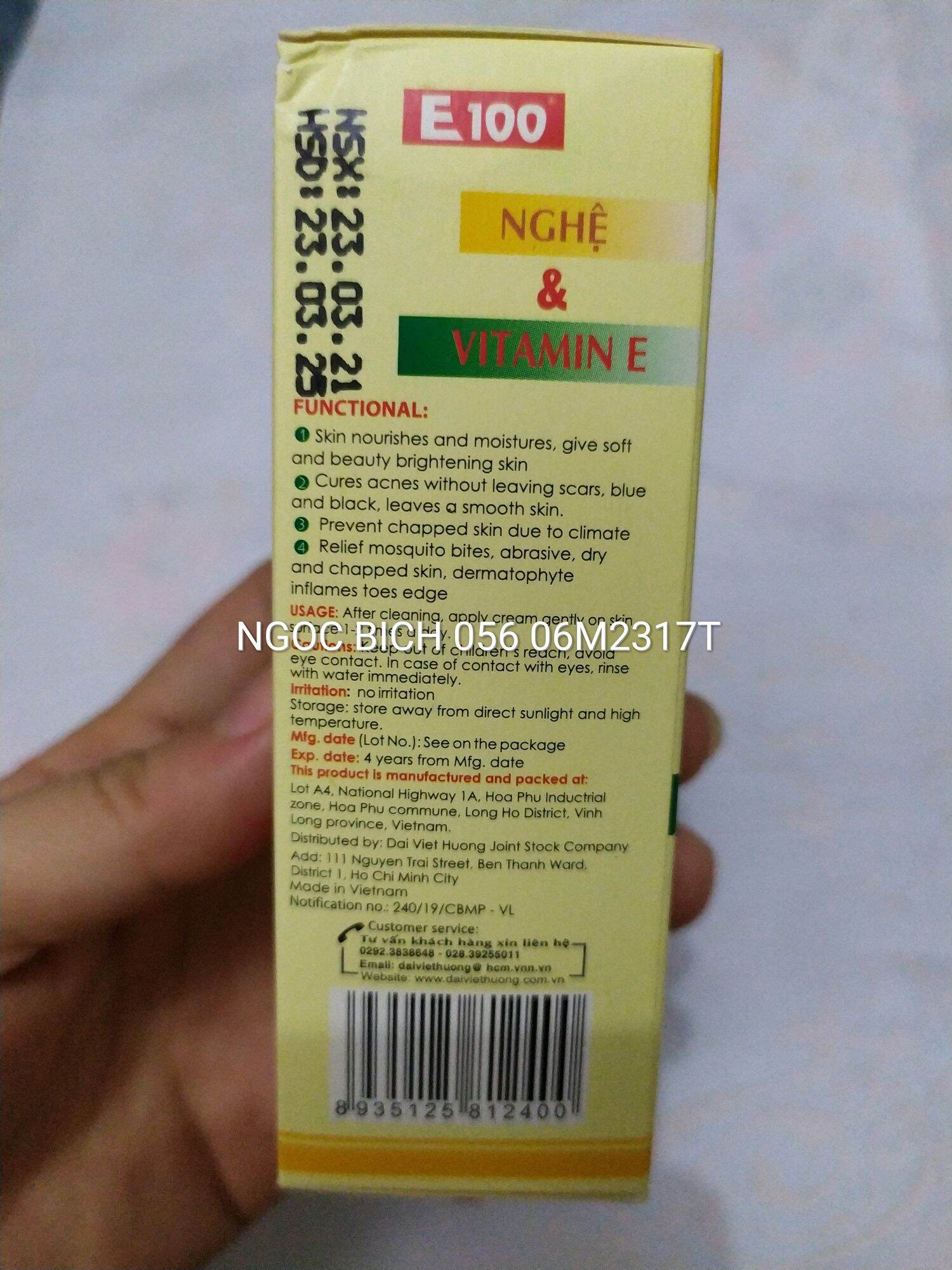 KEM NGHỆ E100 VITAMIN E ( 18.5GAM )