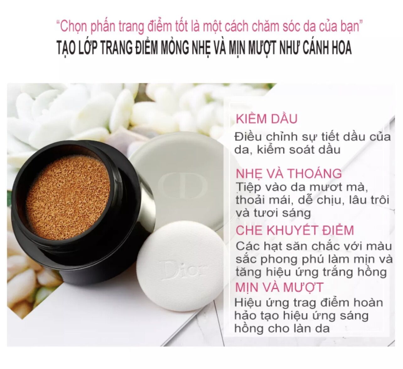 Phấn nước Dior Prestige Le Cushion Teint de Rose 4g