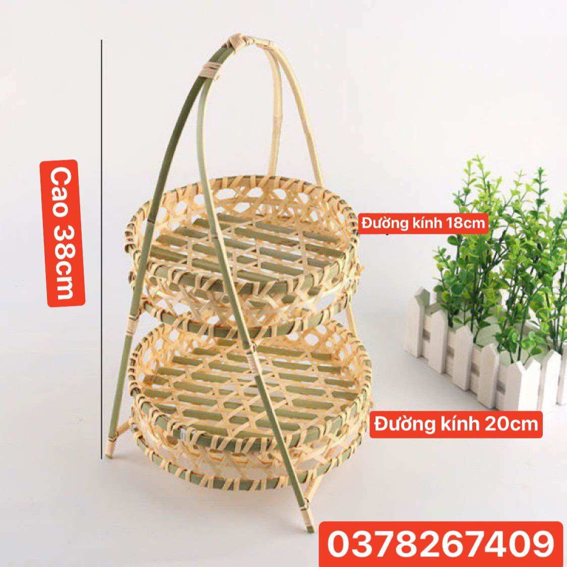 Kệ tre , 2 tầng , 3 tầng trang trí bàn tiệc , đựng đồ ăn giá rẻ