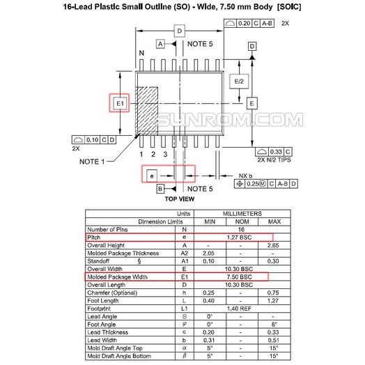 Đế nạp rom SOP16 300mil .kienstore726
