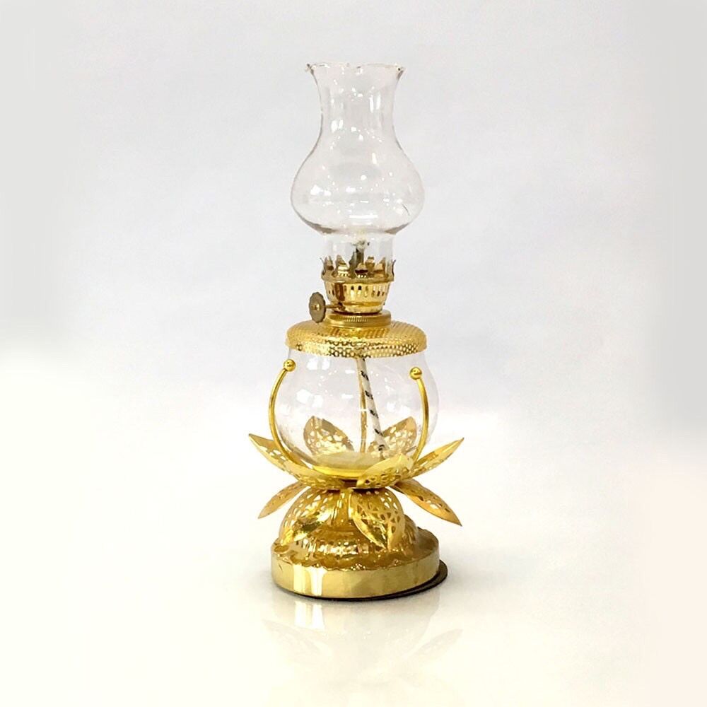 Đèn thờ dầu cát tường lưu ly mạ vàng