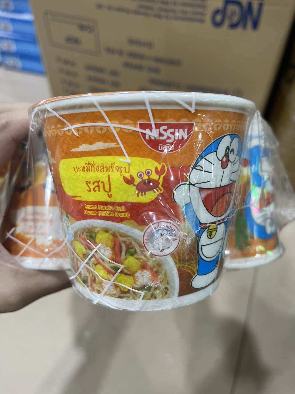 Lốc 6 ly mì trẻ em doremon thái lan