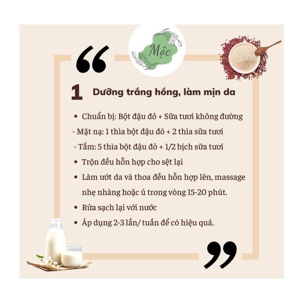 Bột đậu đỏ 100gr nguyên chất mịn, thơm