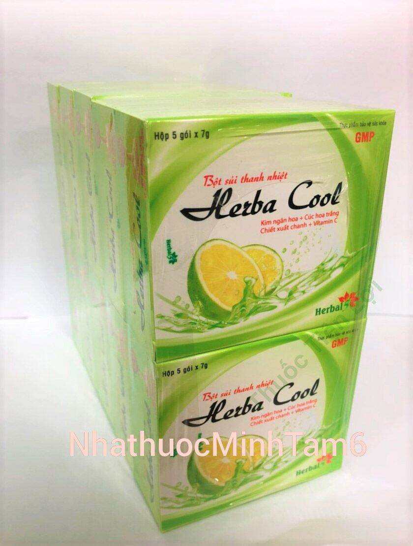 Combo 3 hộp Bột sủi thanh nhiệt Herba Cool (Hộp 5 gói)