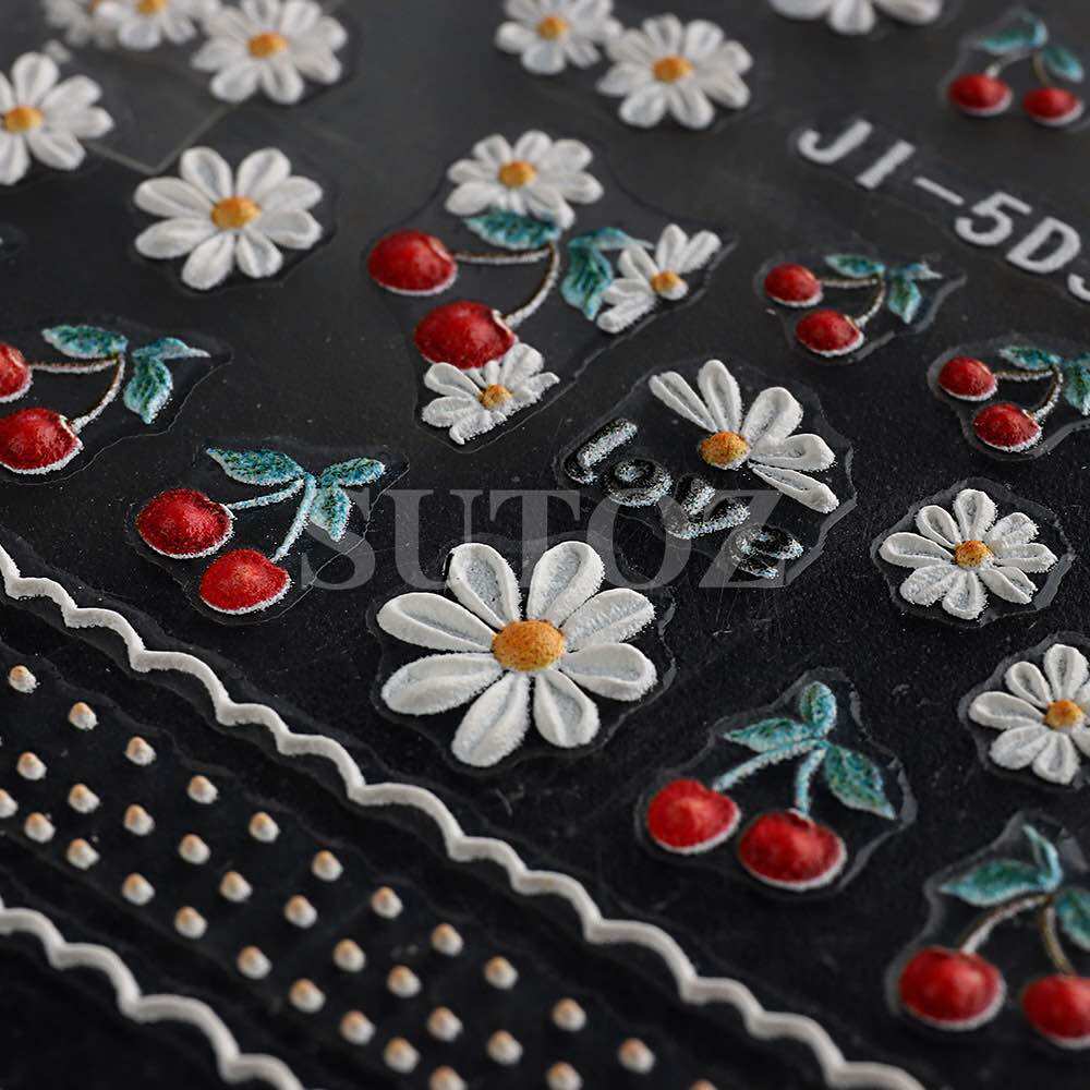 Sticker dập nổi dán móng tay