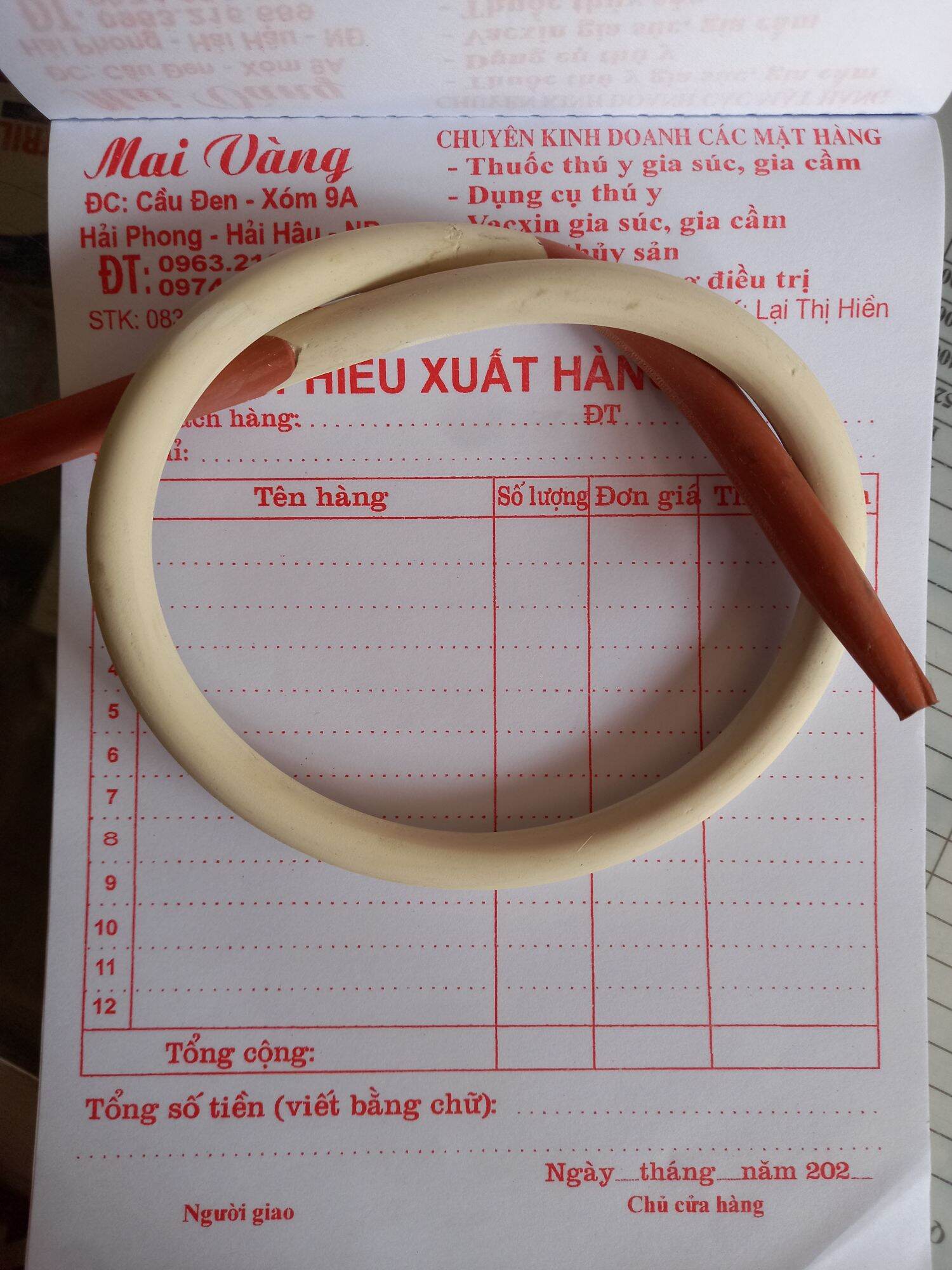 Ống phối tinh heo đực bằng cao su loại cao cấp