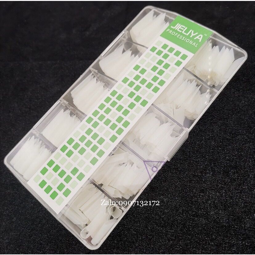 Móng tip móng nối Tre thẳng Nhám Cao Cấp,Hộp 500 Móng Tip Ống Tre