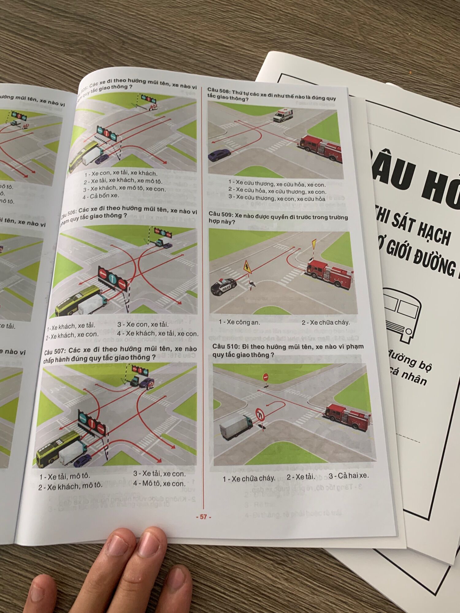 Combo 5 quấn sách học lái cho các hạng B1,B2,D.E,D