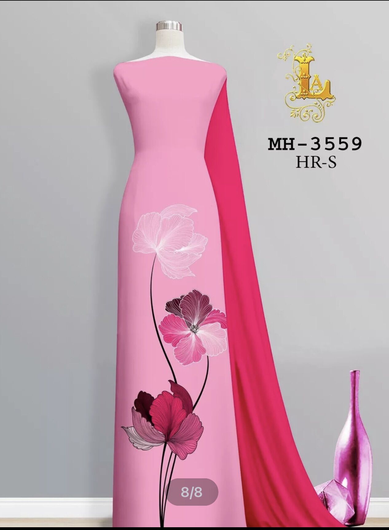 Vải áo dài in hoa