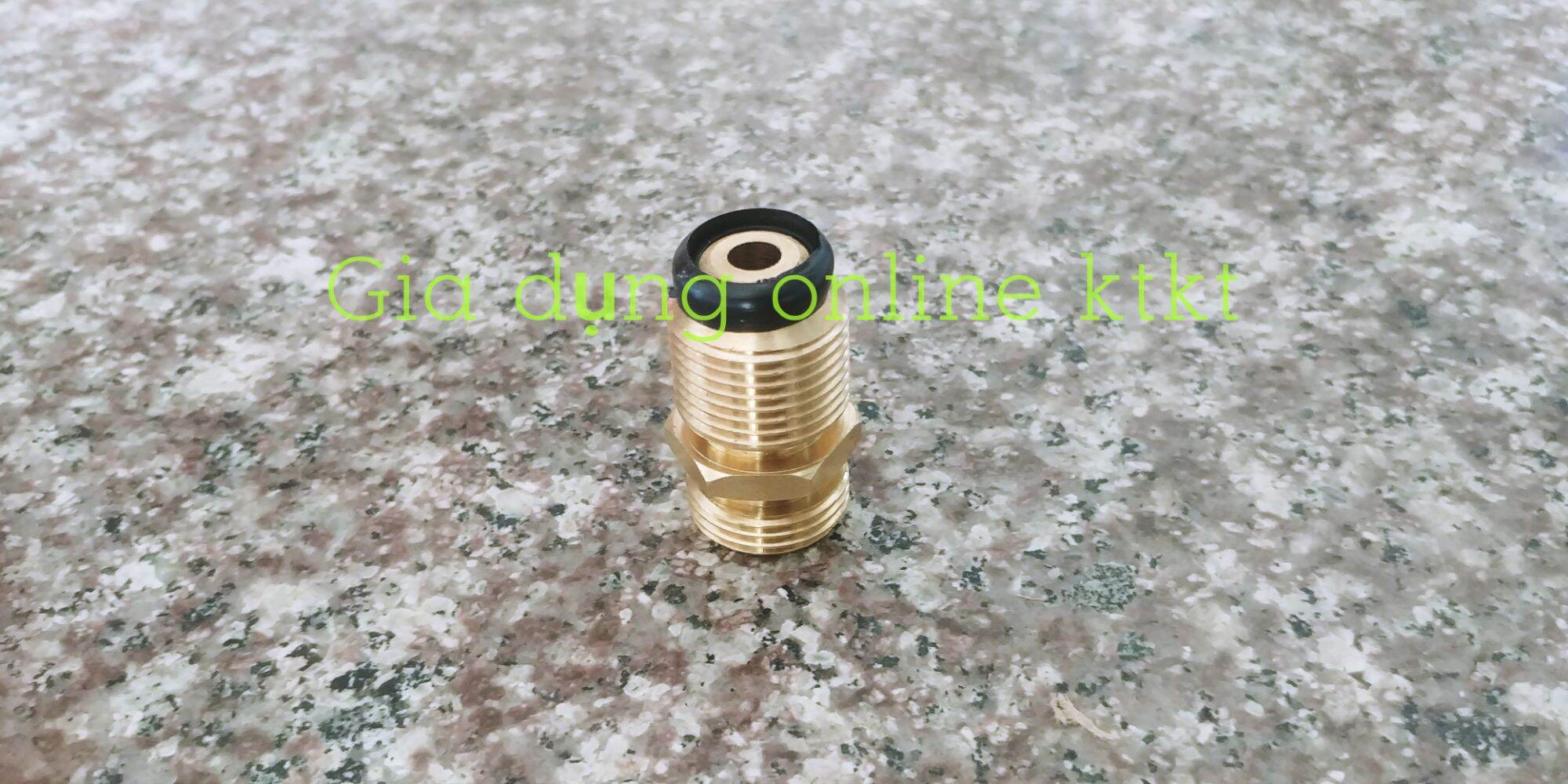 Đầu nối van elf gas ĐỎ lắp cho bình gas xám ( van bình gas ren trong - SP)