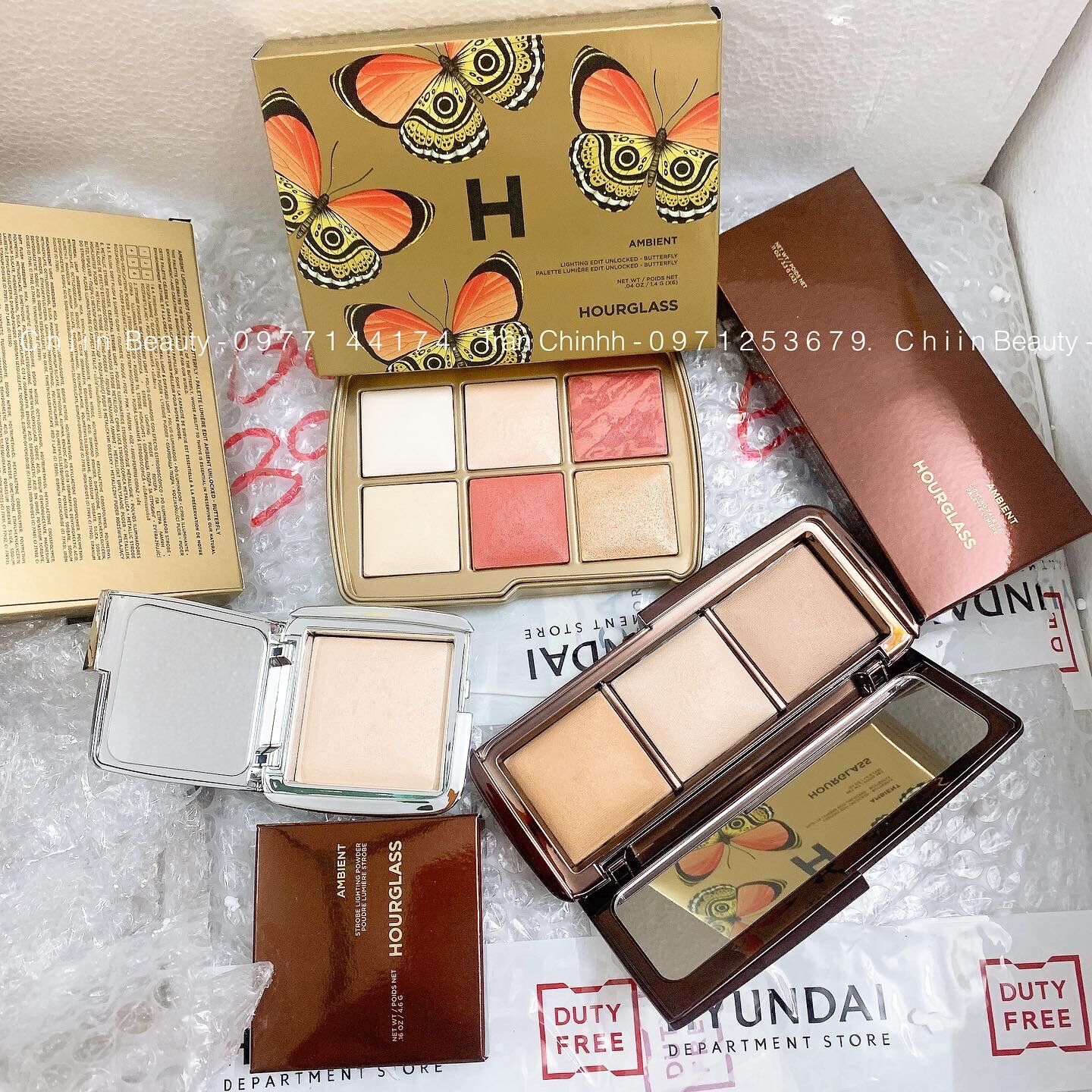 Phấn bắt sáng ô lẻ Hourglass Ambient Strobe Lighting Highlighter màu Incandescent