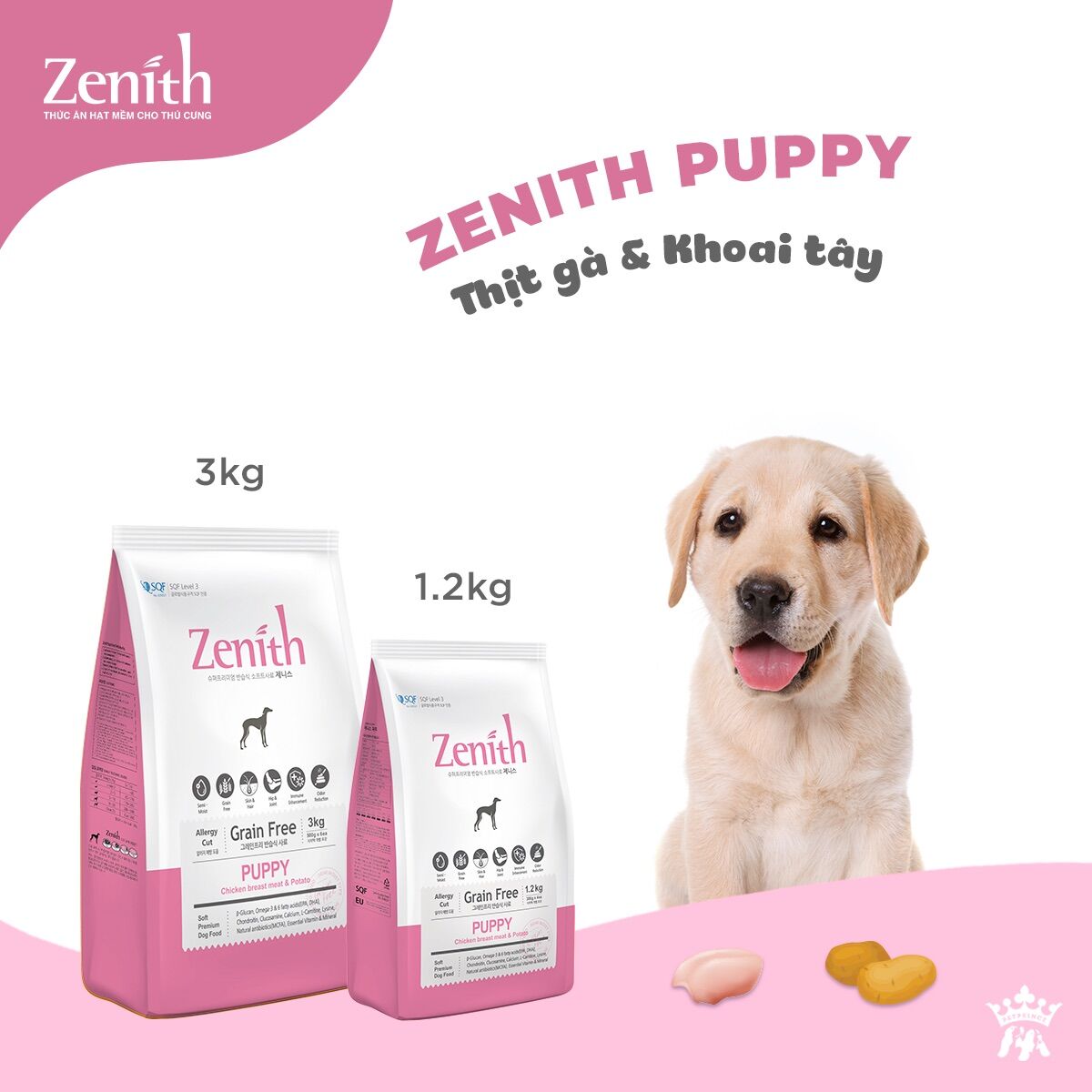 [KV Gò Vấp] Hạt mềm Zenith Puppy 3kg