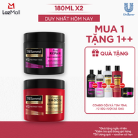 Combo Kem Ủ TRESemmé Bond Repair Peptidebond+ Và Keratin Smooth Keratinbond+ Tóc Đẹp Chuẩn Salon (180ml X 2)