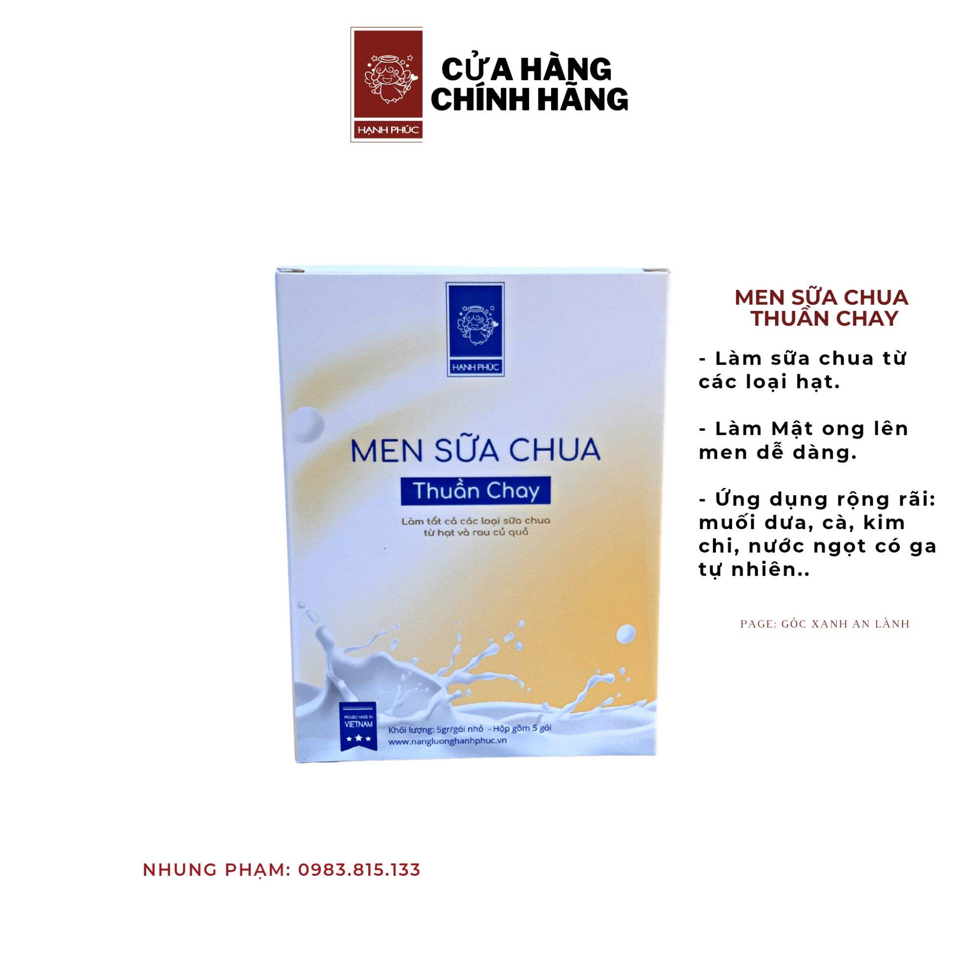 Men sữa chua thuần chay