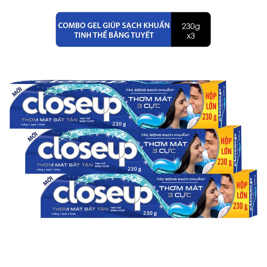 kem đánh răng closeup băng tuyết(3 cây x230g)