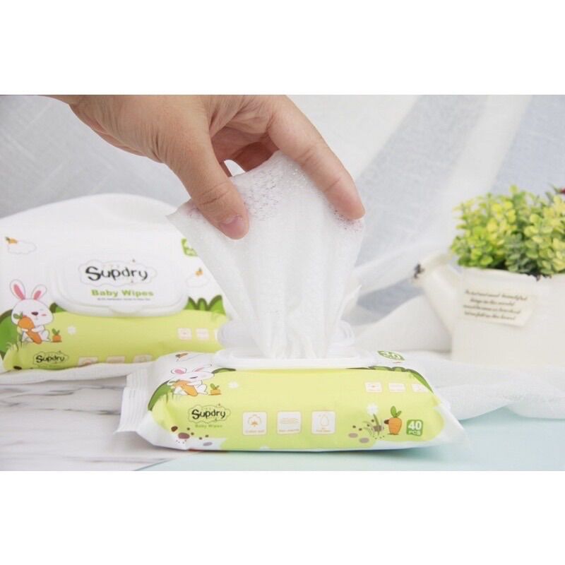 [HCM] KHĂN ƯỚT SUPDRY ( gói 40 tờ )
