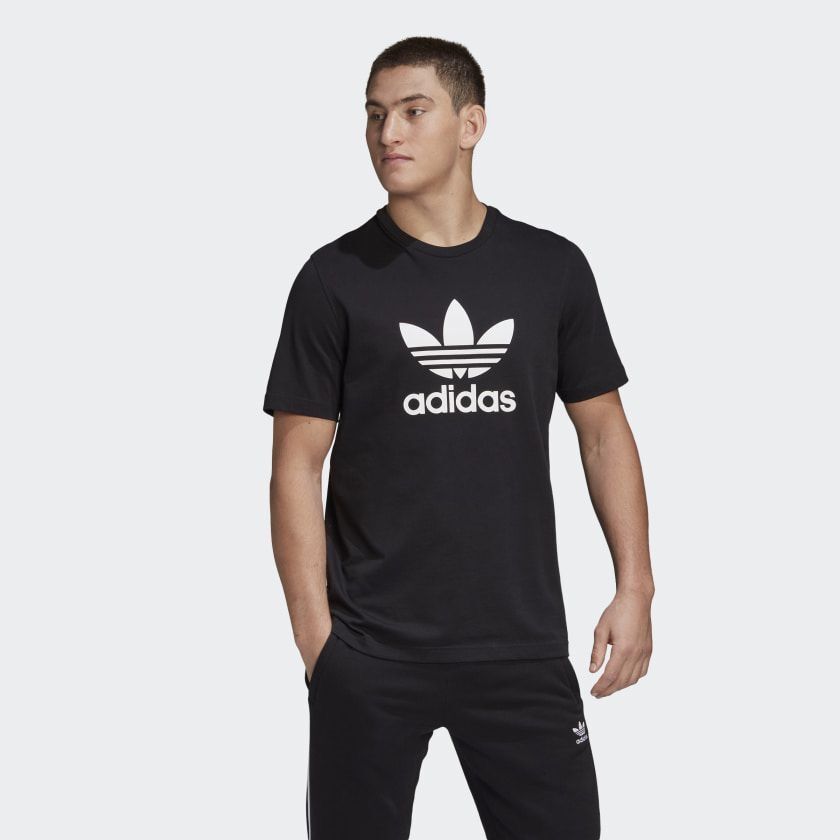 [100% HÀNG CHÍNH HÃNG] Áo phông Adidas 3 lá cotton đen trắng