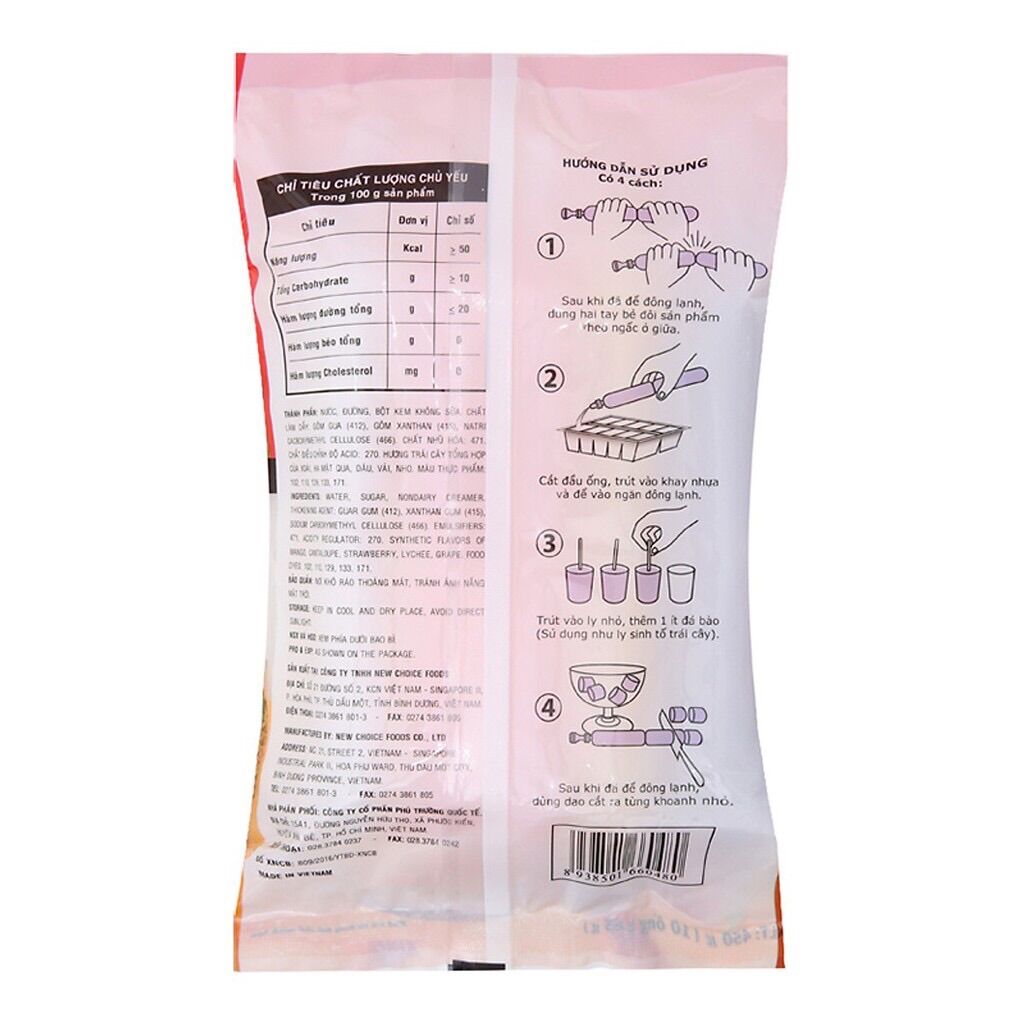Kem Đá Hương Trái Cây NewChoice 450G (10 Cây)