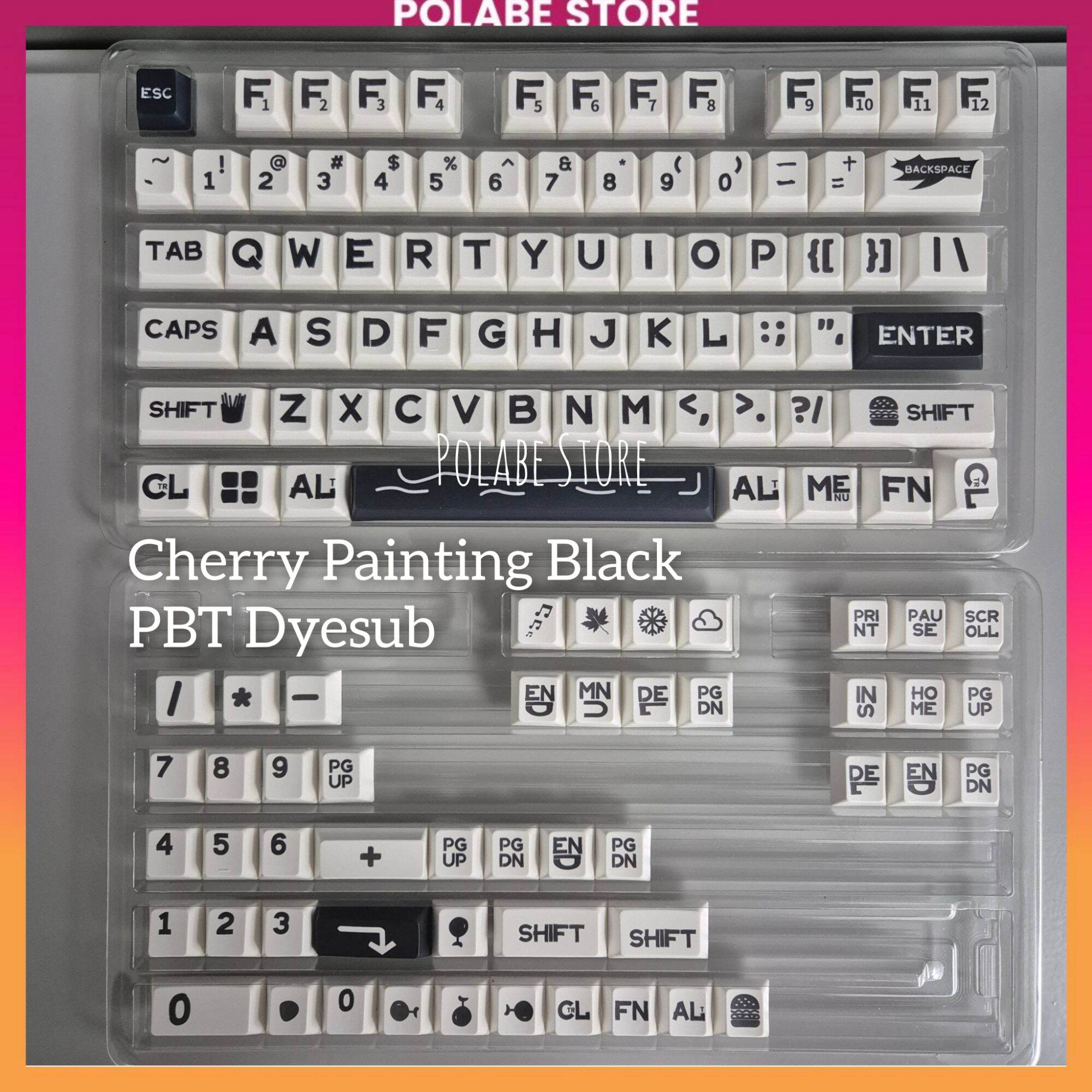 Keycap Painting Font Cherry profile bàn phím cơ Polabe Store PBT Dyesub
