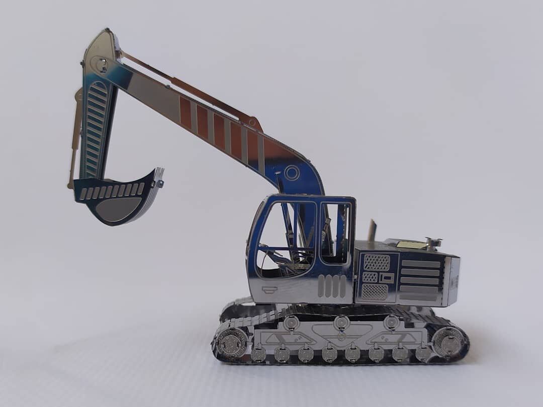 Mô hình 3D kim loại lắp ráp Máy xúc