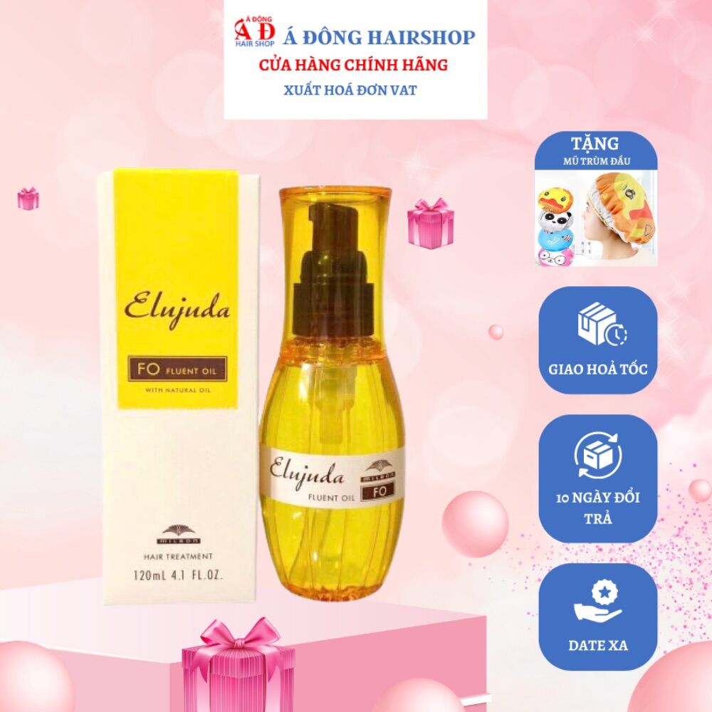 [+Tặng mũ trùm] Tinh dầu dưỡng tóc Elujuda MILBON FO dưỡng tóc mảnh 120ml (JAPAN)