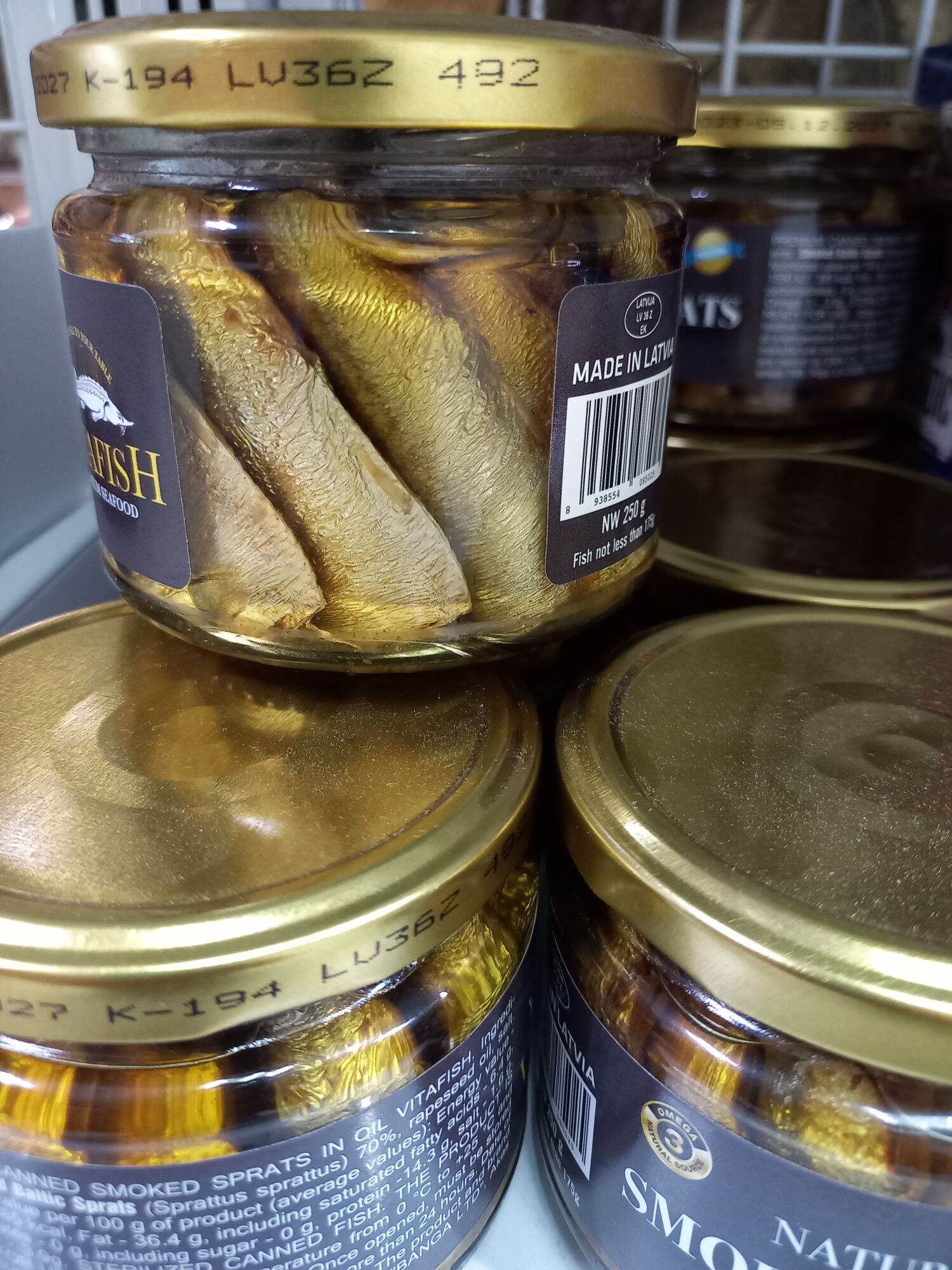 Cá trích ngâm dầu 250gr vitafish nhập khẩu Nga