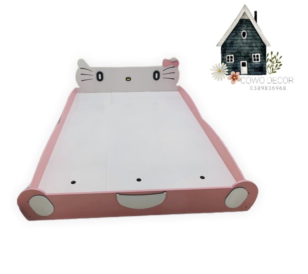 Giường Gỗ bé gái 1mx1m9 #COWODECOR