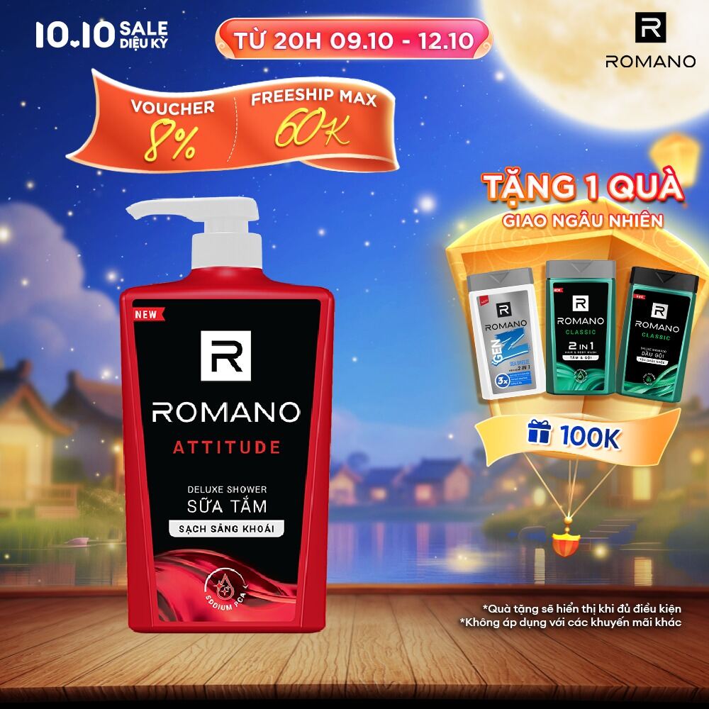 Sữa tắm hương nước hoa Romano Attitude 650g
