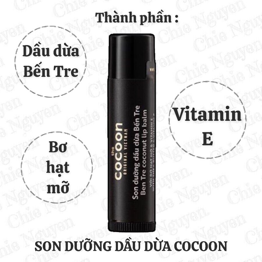 [CHÍNH HÃNG] Son dưỡng dầu dừa COCOON 5gr