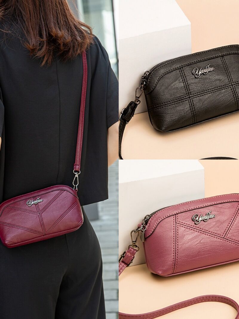 Túi Đeo Chéo Mềm Mại Phong Cách Hàn Quốc Túi Đeo Chéo Mua Sắm Cho Phụ Nữ Trung Niên Túi Đựng Đồ Ăn Nhẹ Đựng Tiền Xu Túi Đeo Chéo Đa Năng