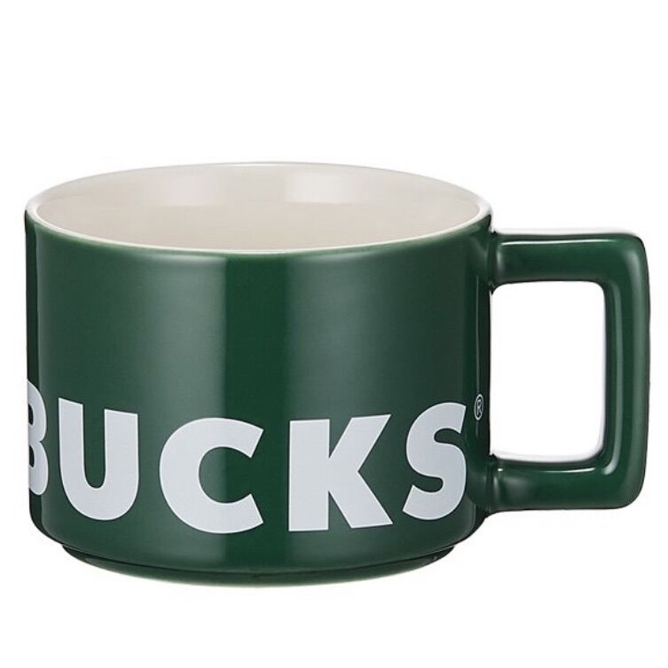[STARBUCKS KOREA] - CỐC SỨ SB CORE NEW GREEN 2022 WORDMARK SQUARE MUG 8oz