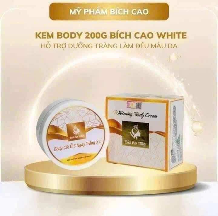 Kem Body Bích Cao White Phôi Cốt Ủ Mạnh
KEM BODY CỐT Ủ BÍCH CAO WHITE – GIẢI PHÁP CHO LÀN DA NGĂM ĐEN