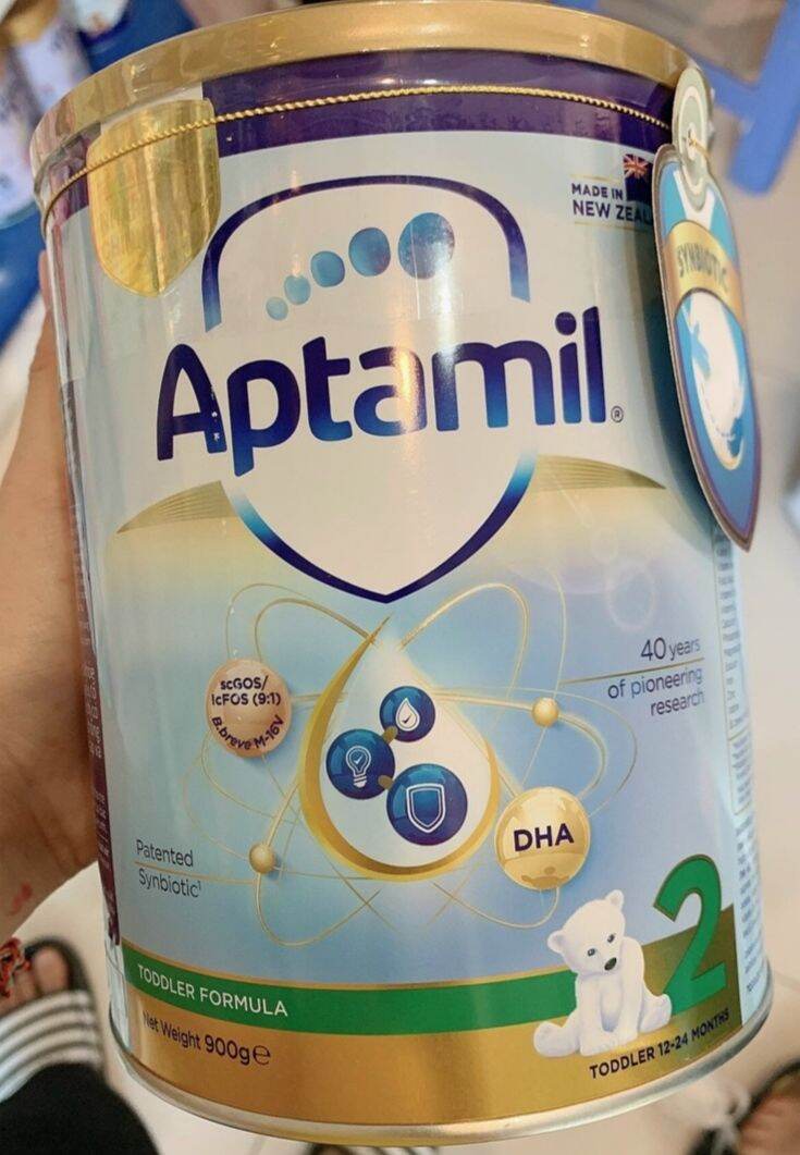 Sữa bột dinh dưỡng aptamil new zealand số 2, lon thiếc 900g