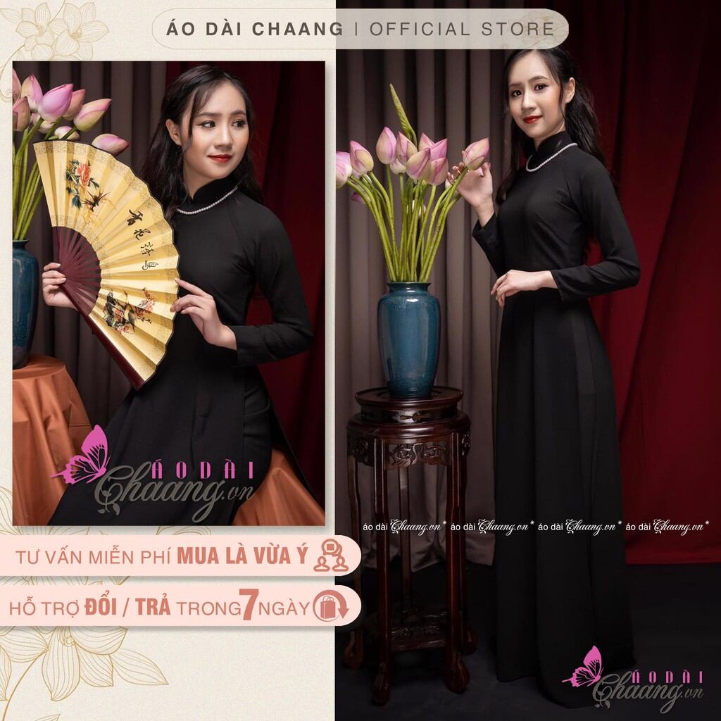 [ thanh lý ] [ ảnh thật ] [ siêu rẻ ] Thanh lý áo dài đen size S, M k quần