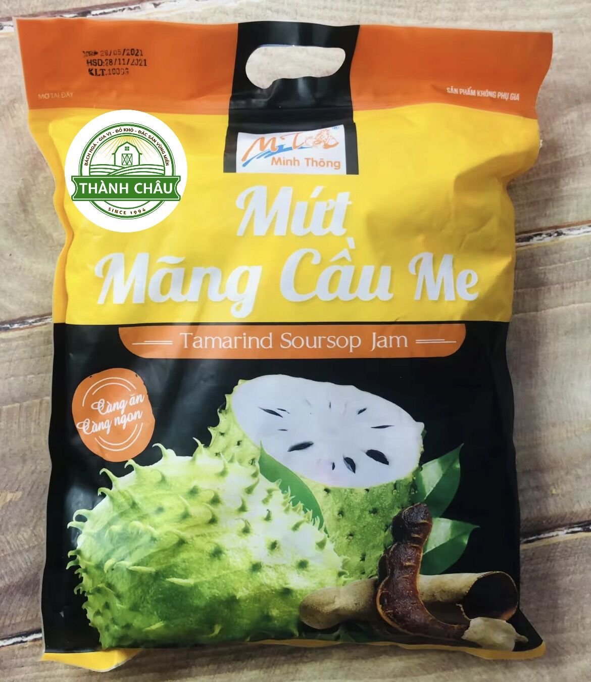 Mứt mãng cầu me minh thông túi 1kg đặc sản hàng xuất khẩu - date mới