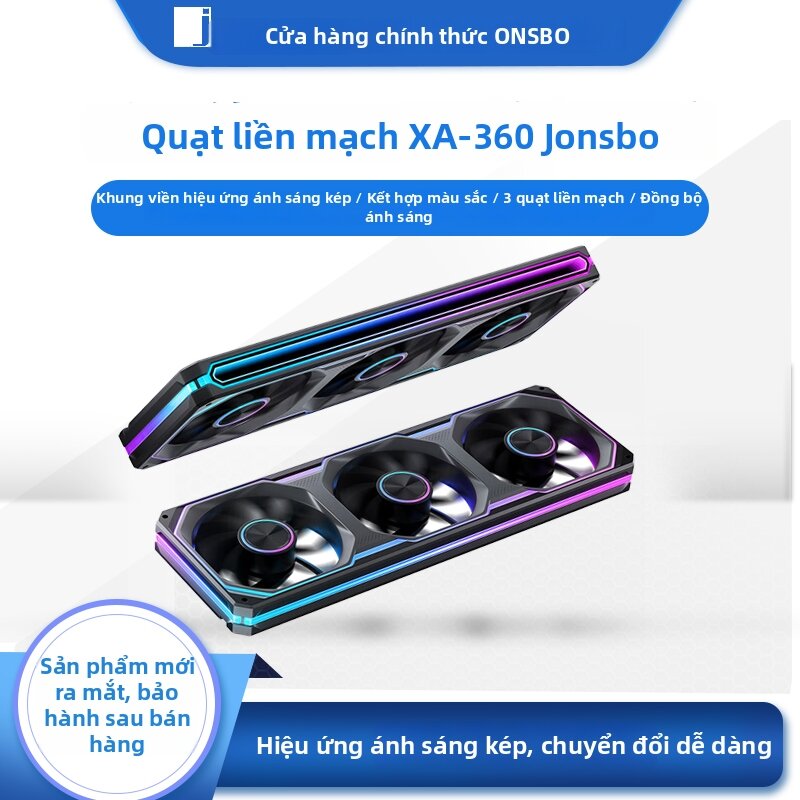 JONSBO | Lightshow Blade Black Reverse Blades Connected Chassis Fan 12cm Giá 361,000 Đồng*Miễn phí vận chuyển