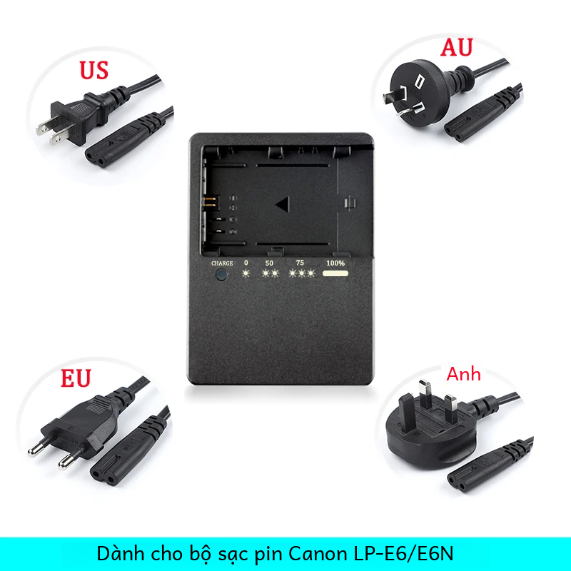 Canon Lc-e6e Lc-e6 Sạc Cho Lp-e6 Lp-e6n Pin Sạc Nhanh Thông Minh Đầu Ra USB Cho Eos 70d 60d 5d Mark 