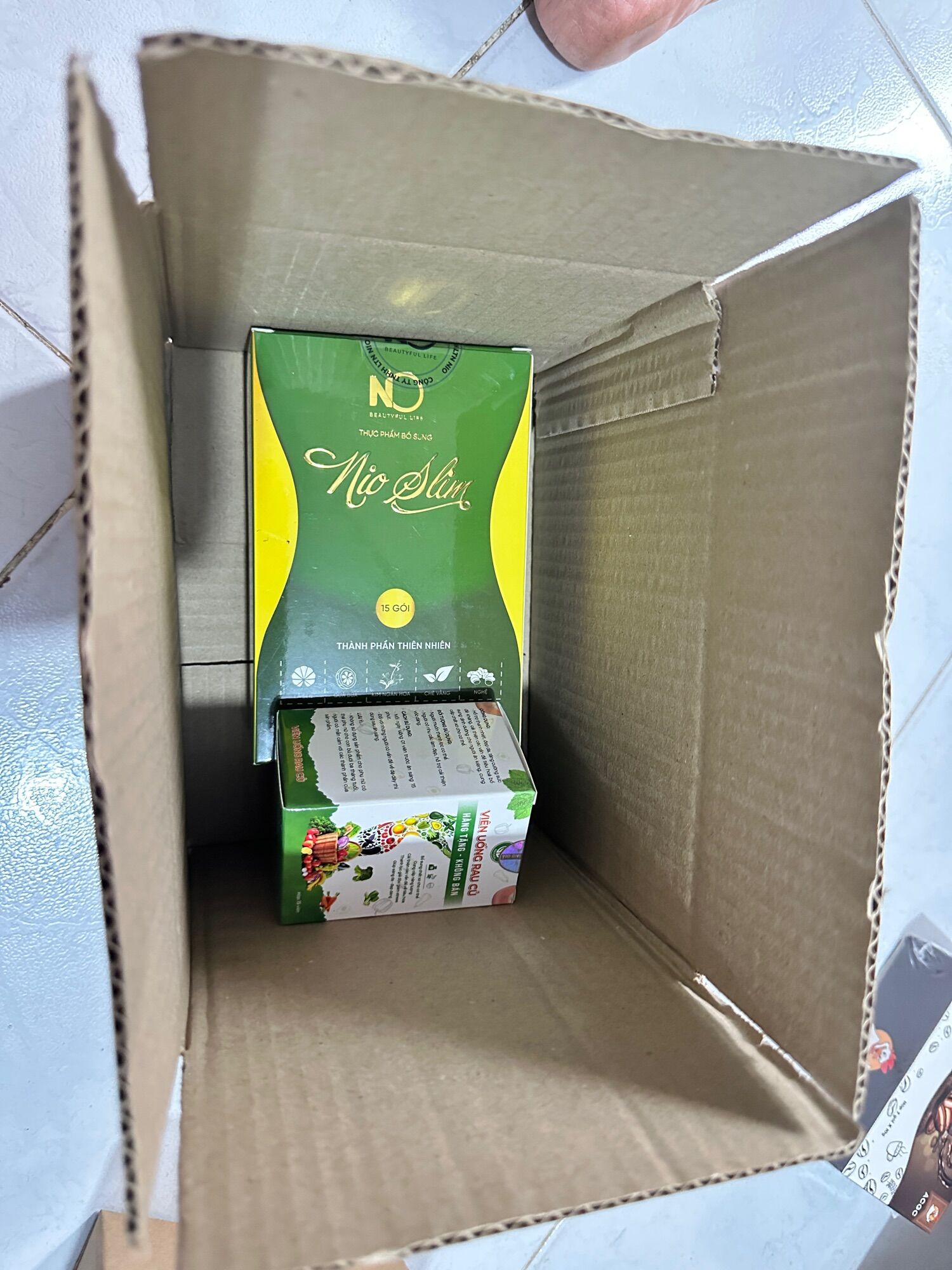 Thùng giấy nio ( mua nioslim gc ở đây)
