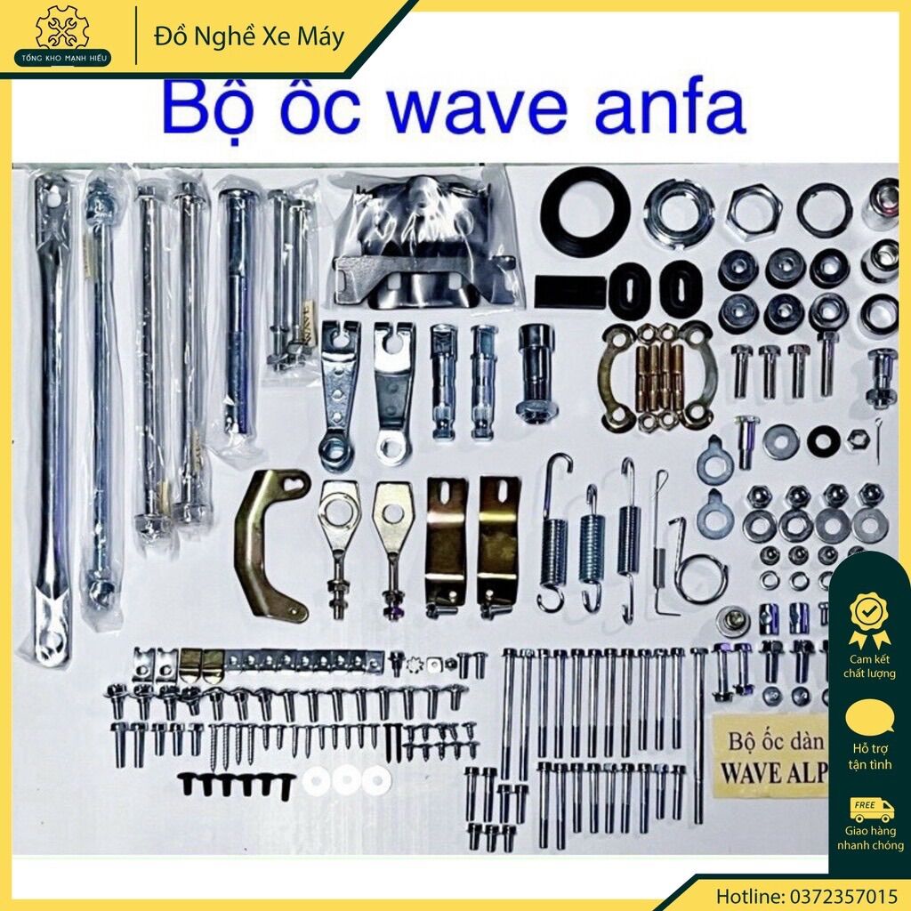 Bộ ốc wave anpha hàng tiêu chuẩn theo honda