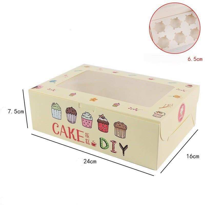 Hộp giấy đựng cupcake 2-4-6-12 bánh