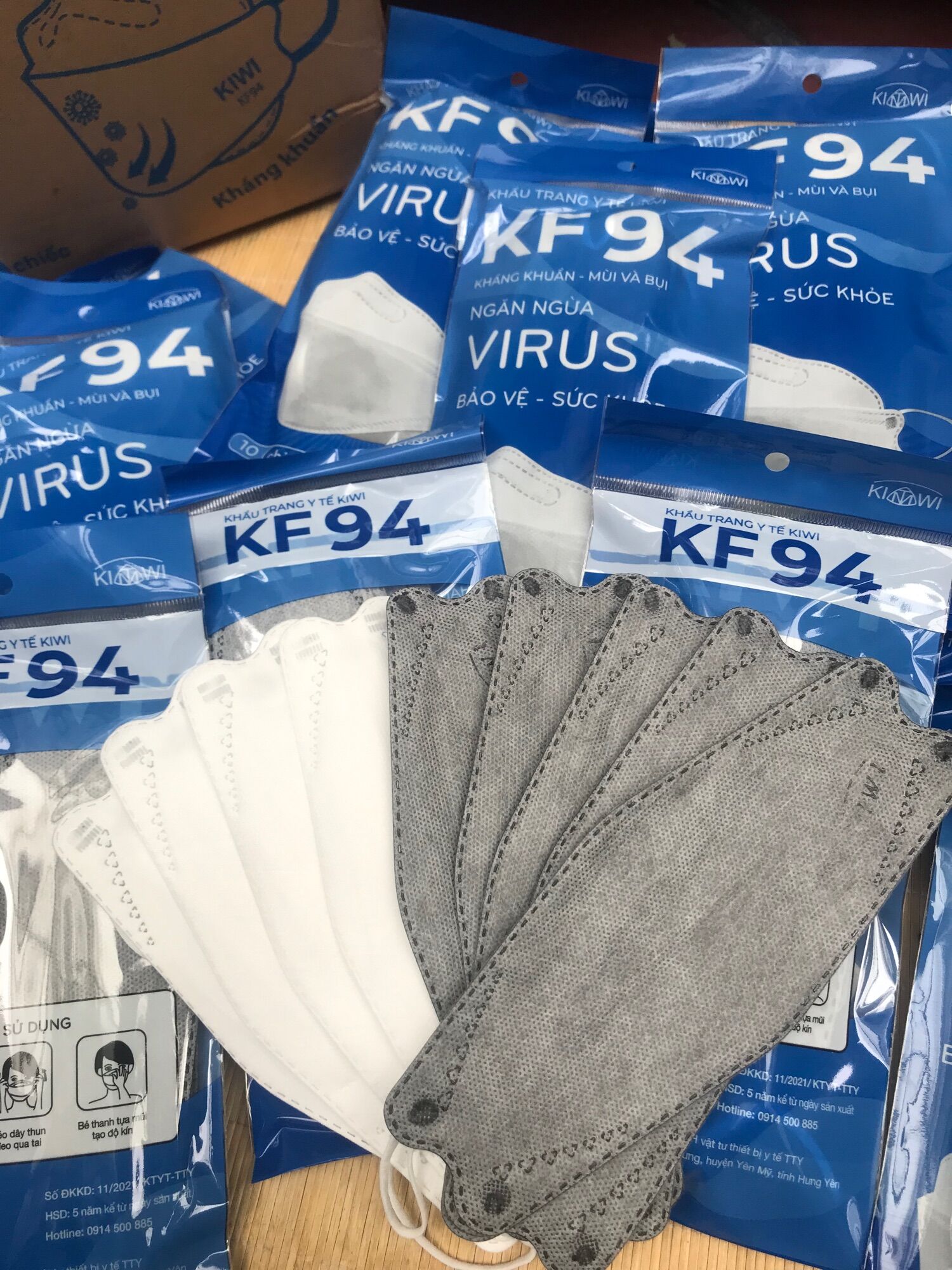 Khẩu trang kf94- khẩu trang y tế kf94 - khẩu trang kf94 chính hãng -công nghệ hàn quốc 40k/50 cái