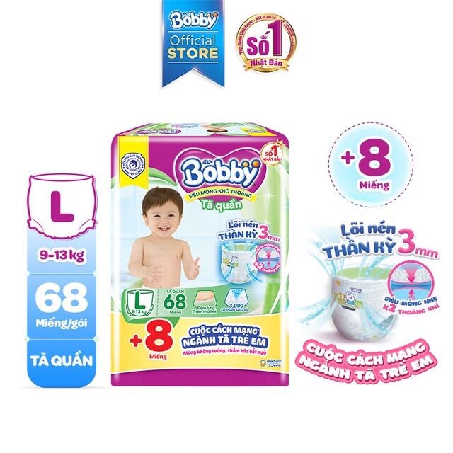 Tã quần bobby l68+6