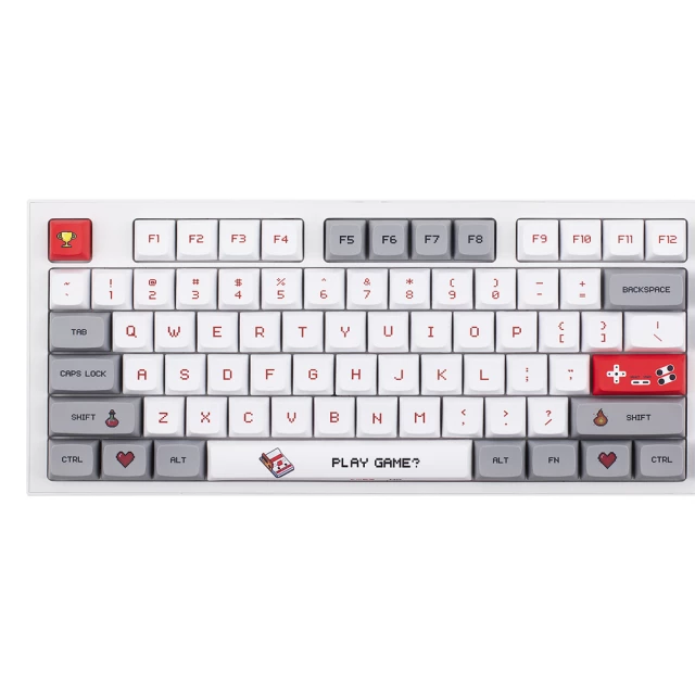 Keycaps PBT XDA Mario Grey White 104+22