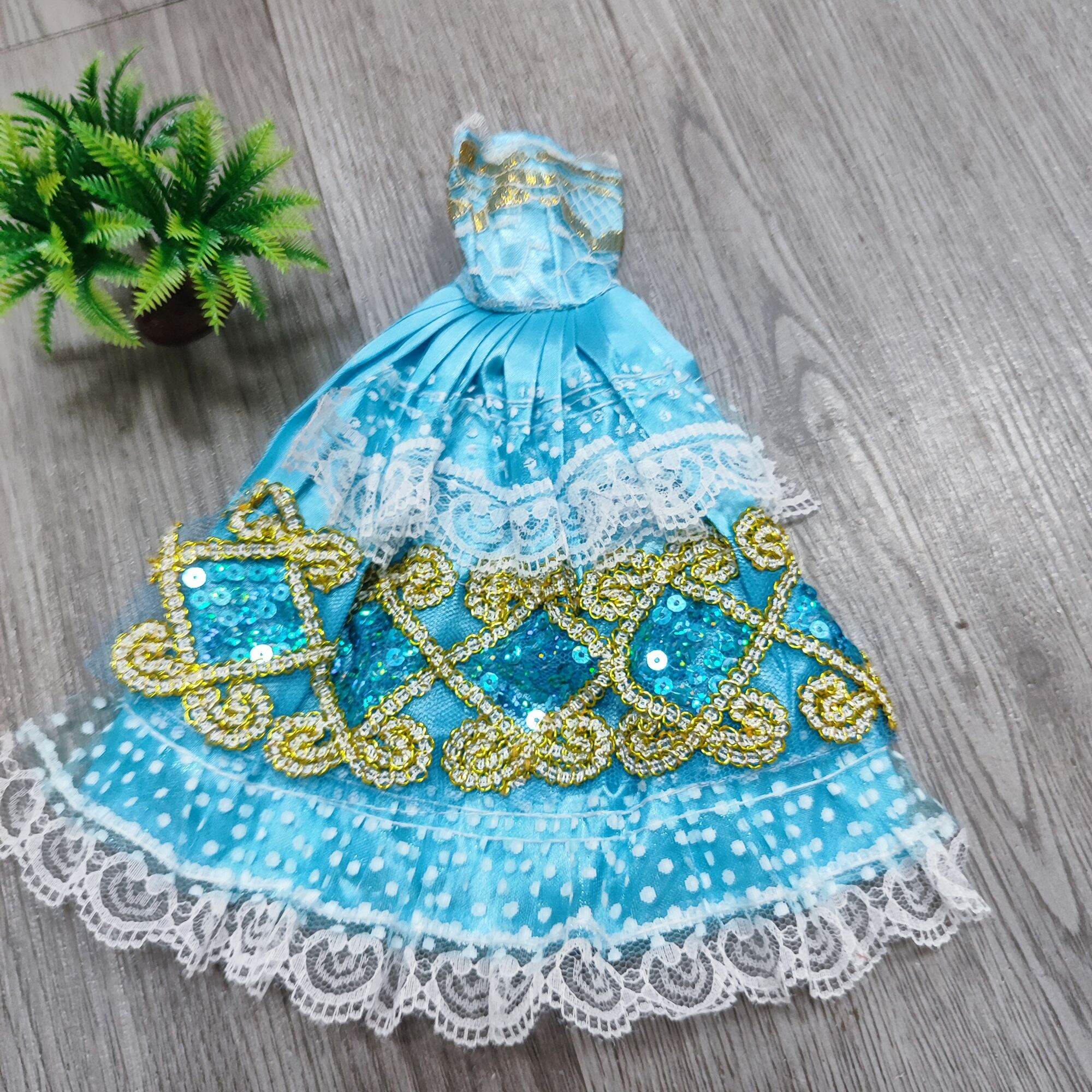 Các mẫu váy dạ hội cúp ngực cho búp bê 30cm