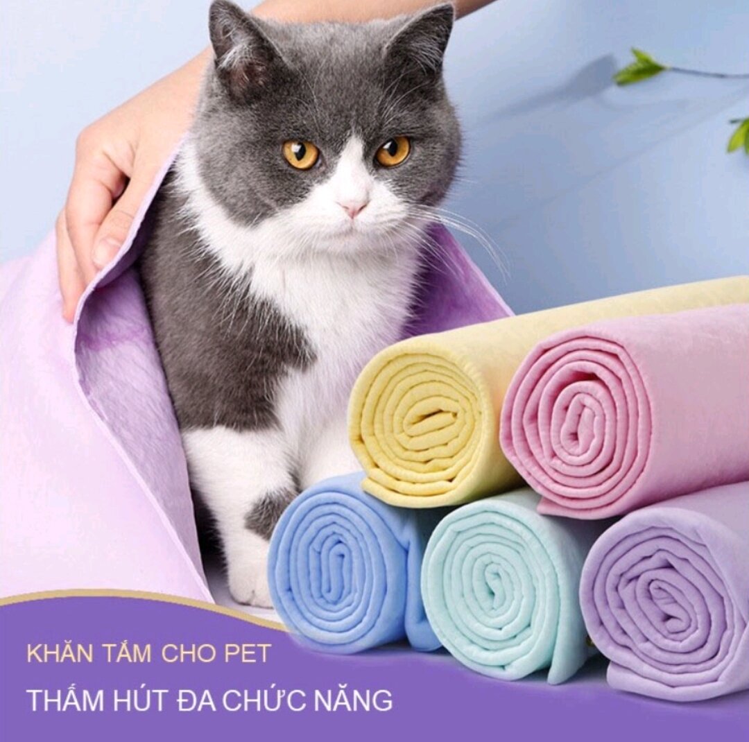 Khăn tắm chó mèo Clean Cham siêu thấm hút